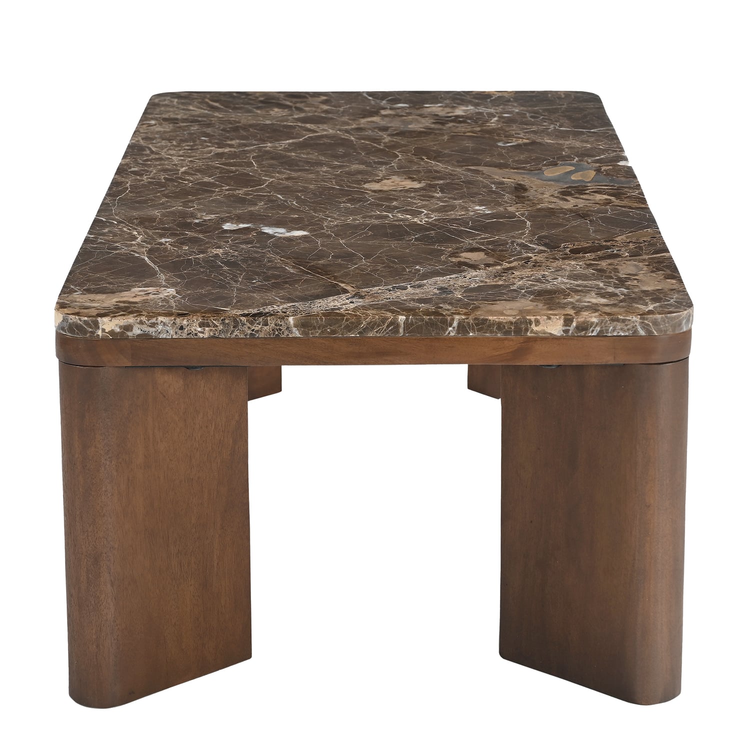 Misha Rectangle Mango Wood & Marble Coffee Table