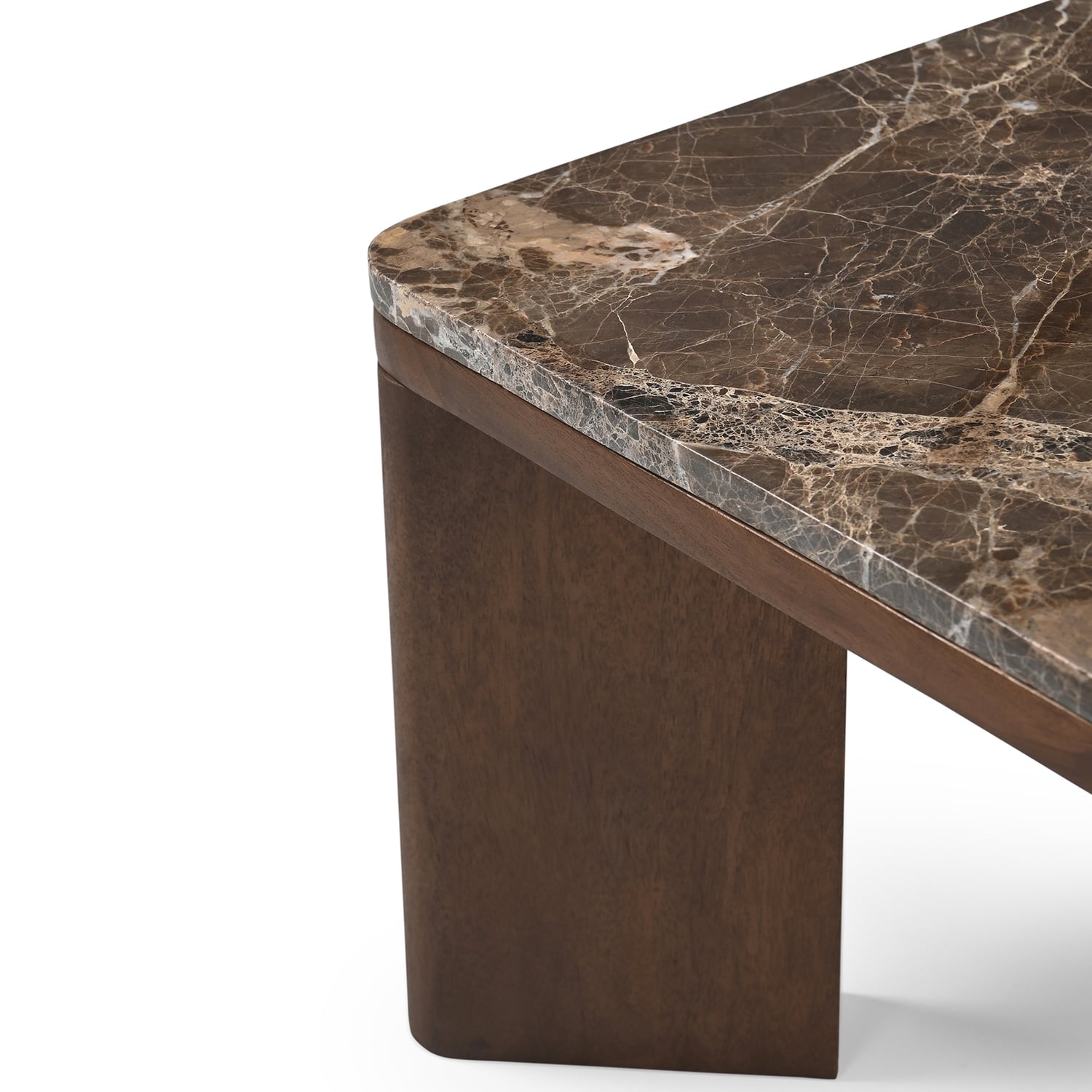Misha Rectangle Mango Wood & Marble Coffee Table