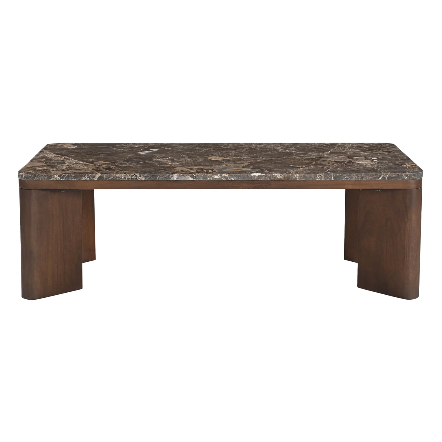 Misha Rectangle Mango Wood & Marble Coffee Table