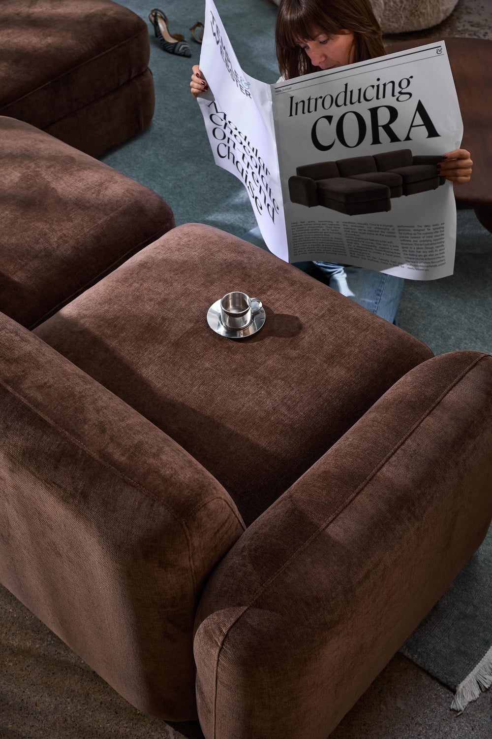 Cora 3 Seater Modular Sofa with Chaise & Storage