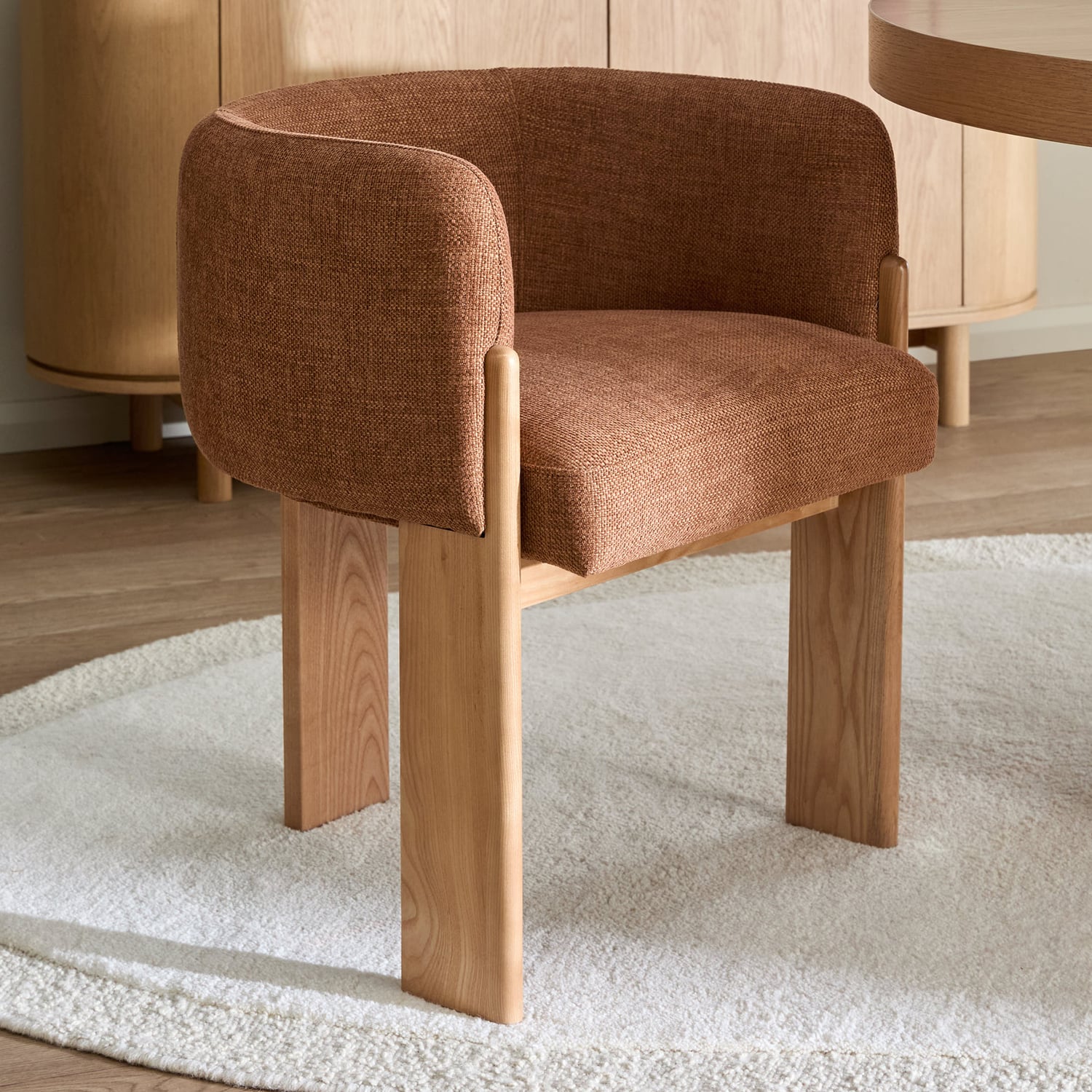 Benji Upholstered Ash Wood Dining Chair