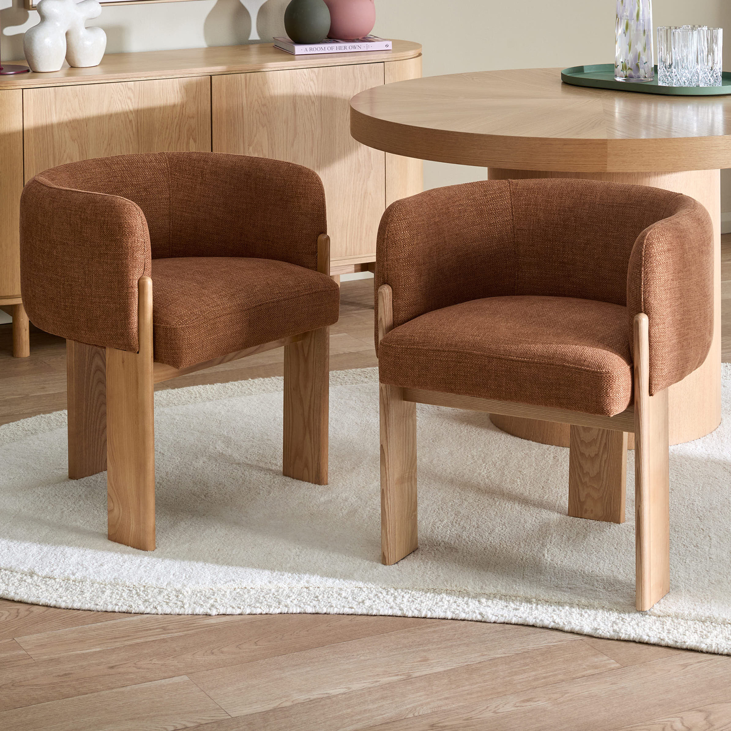 Benji Upholstered Ash Wood Dining Chair