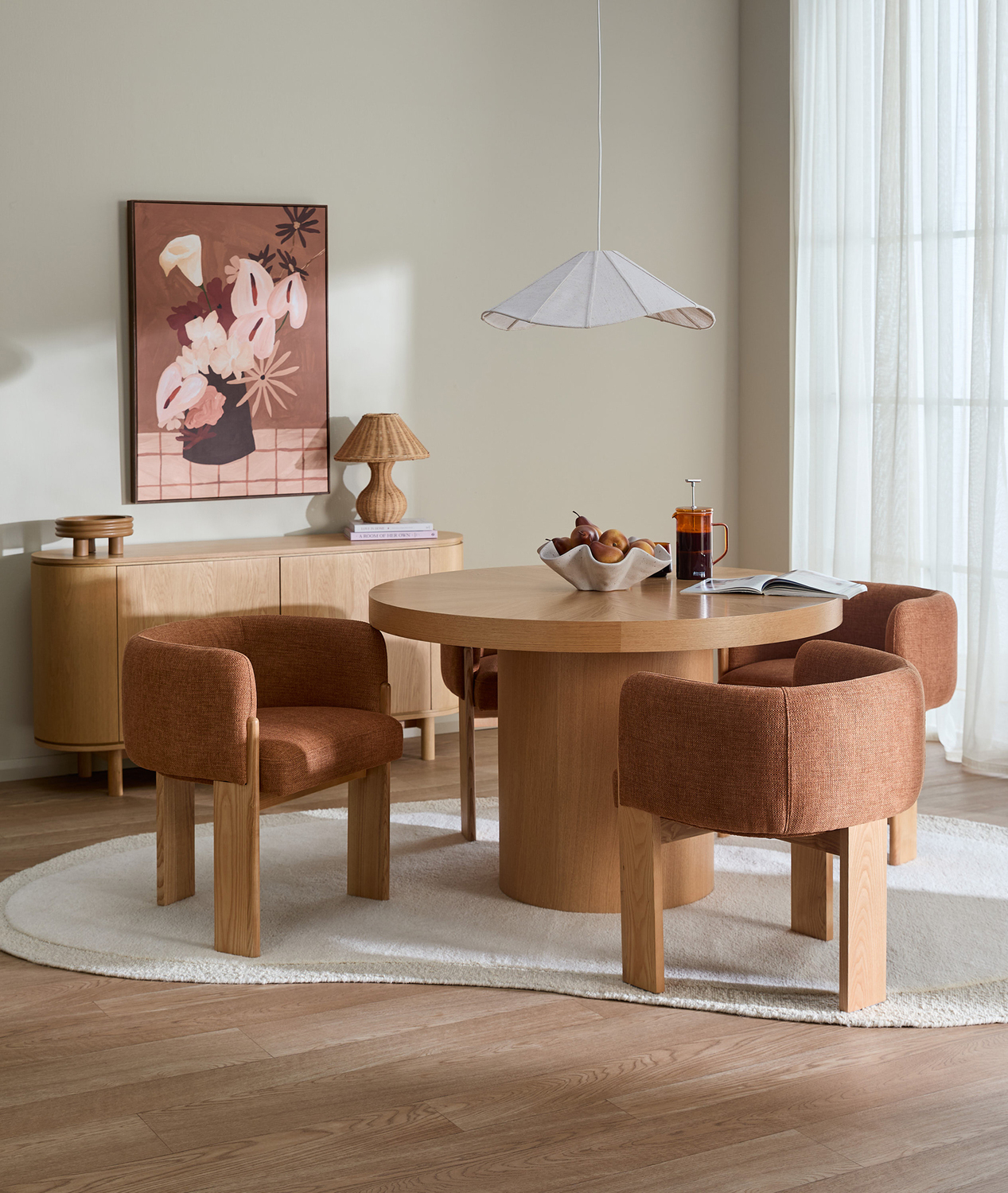 Benji Upholstered Ash Wood Dining Chair