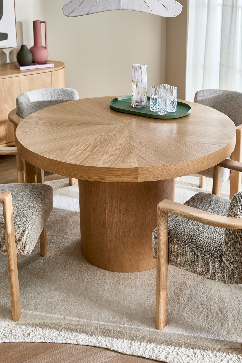 Rio Radial Parquetry Round Dining Table
