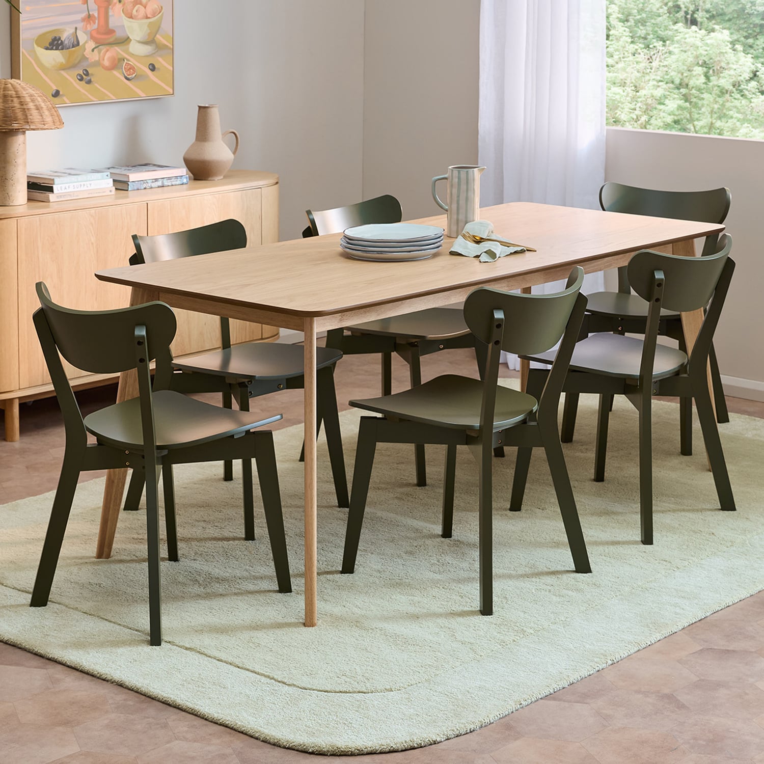 6 Seater Larsen Dining Table & Chair Set