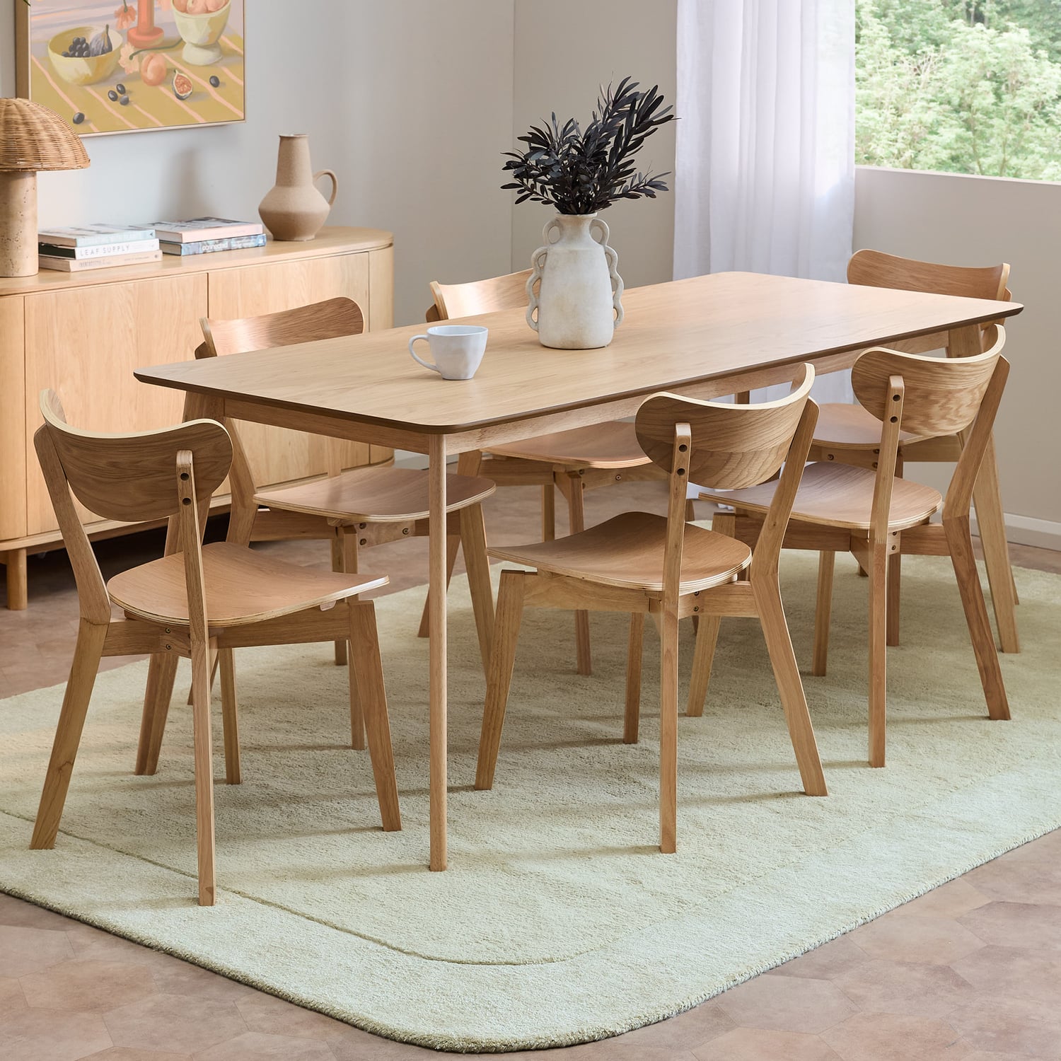 6 Seater Larsen Dining Table & Chair Set