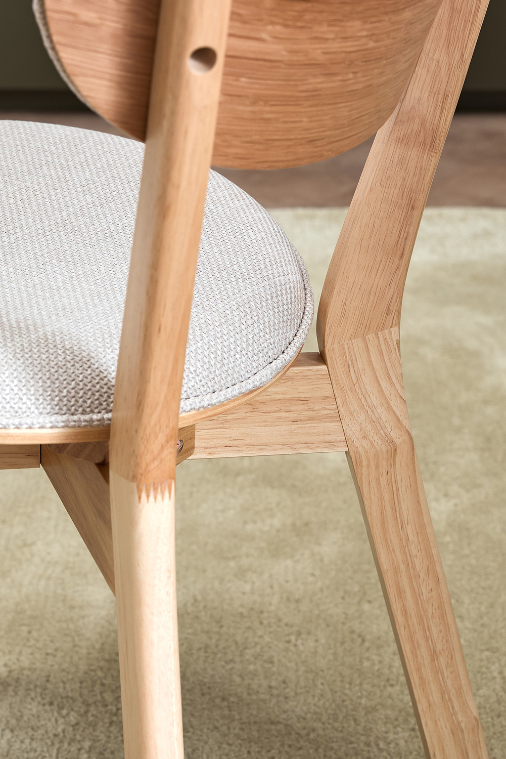 Meera Solid Rubberwood Dining Chairs