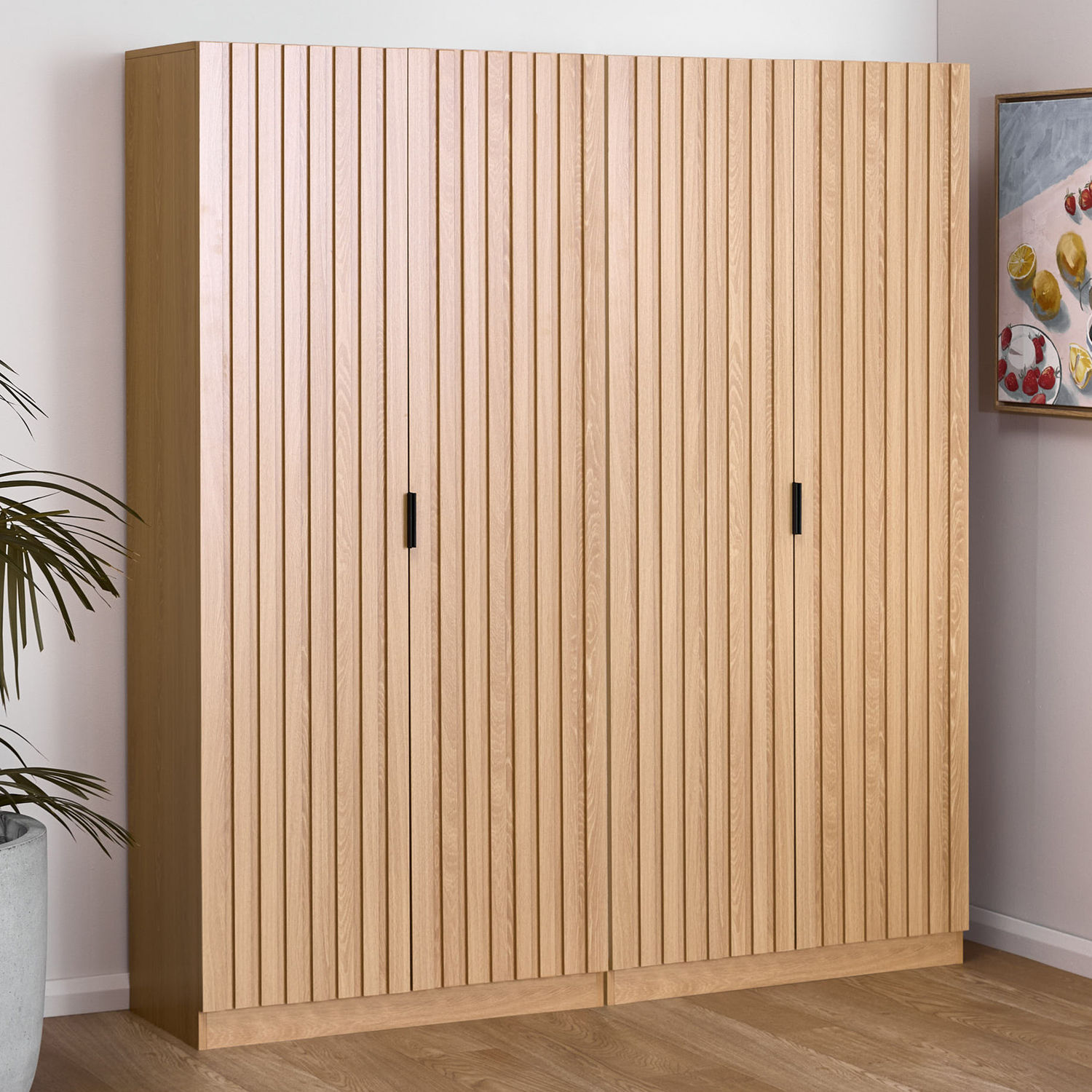 Hatty Slatted 2 Door Cupboard