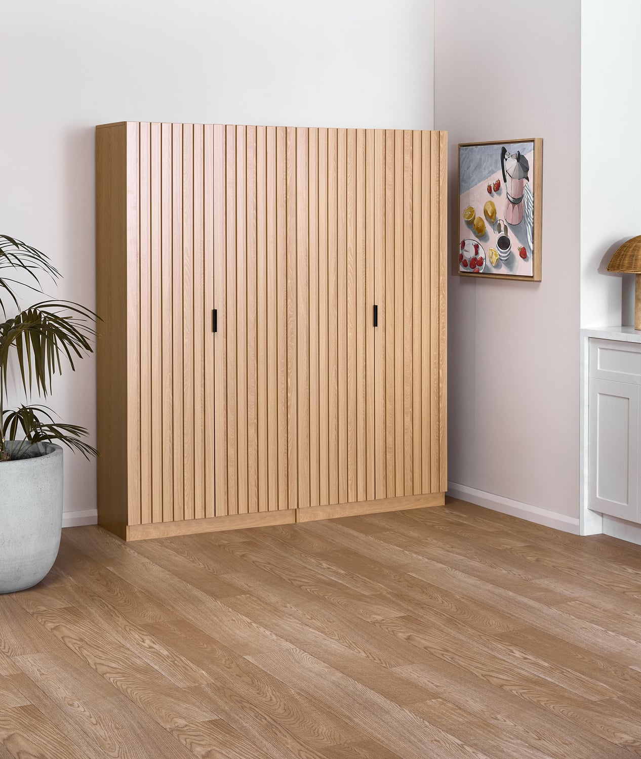 Hatty Slatted 2 Door Cupboard