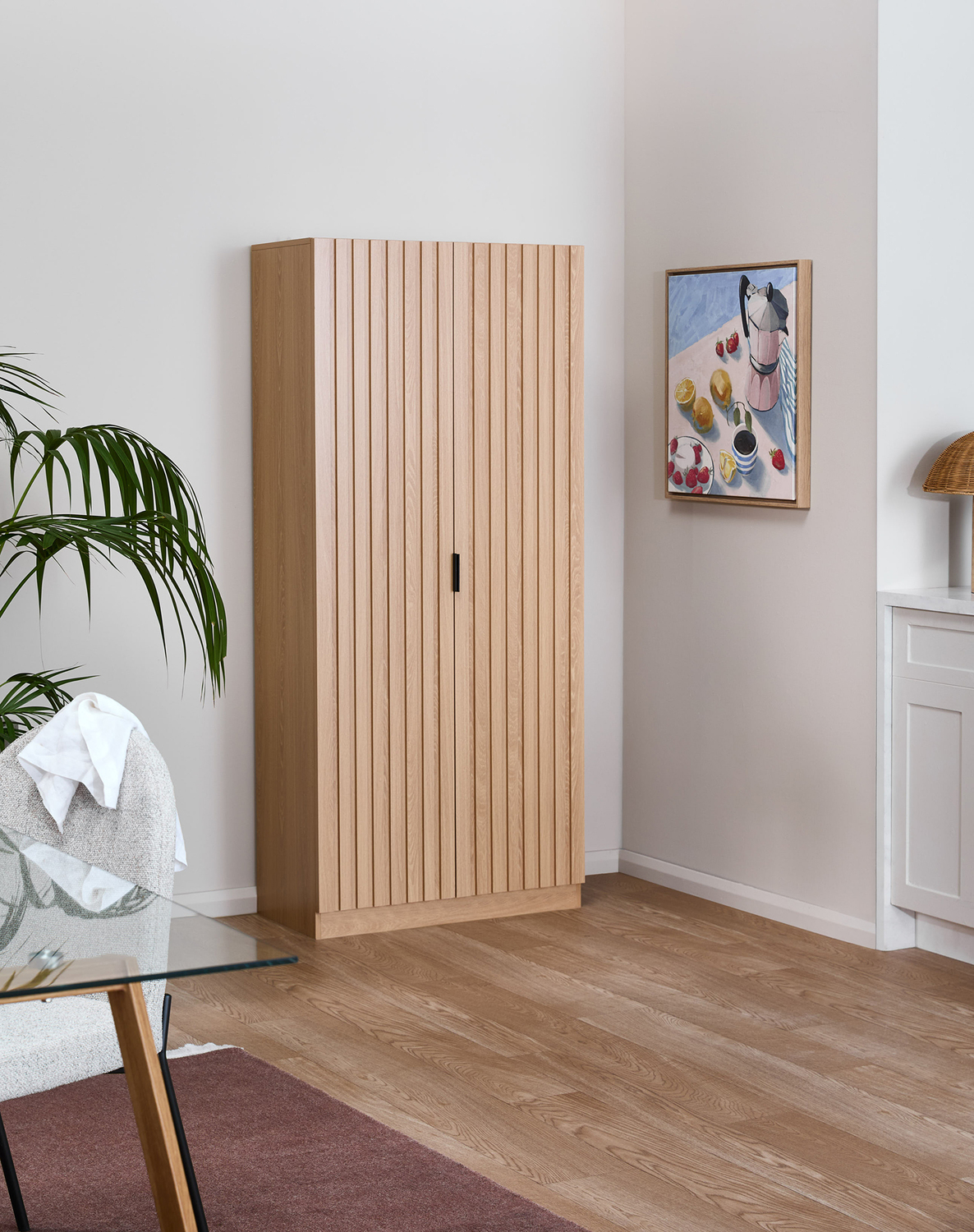 Hatty Slatted 2 Door Cupboard