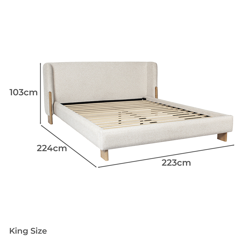 Natural Ash Benji Upholstered Bed
