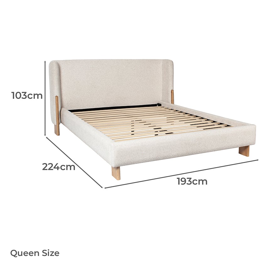 Natural Ash Benji Upholstered Bed