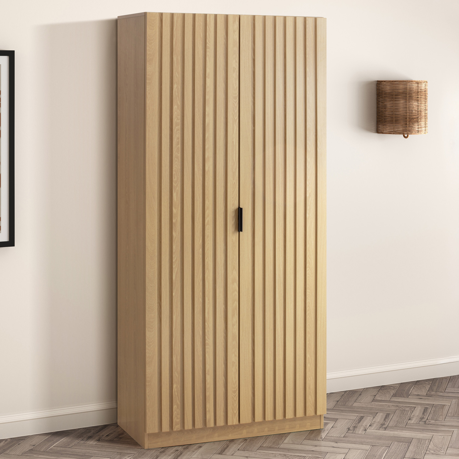 Hatty Slatted Cupboard Set