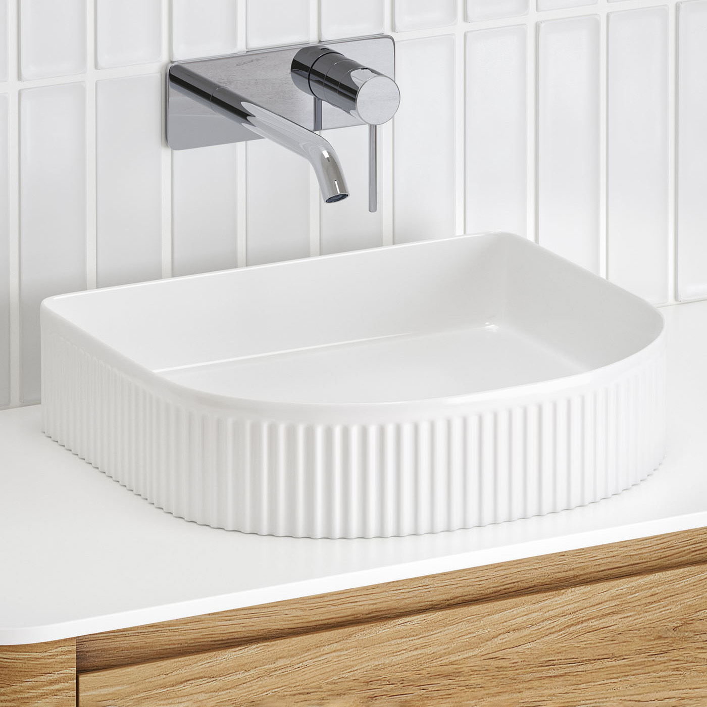 Kiora 410mm Arch Ceramic Above Counter Basin