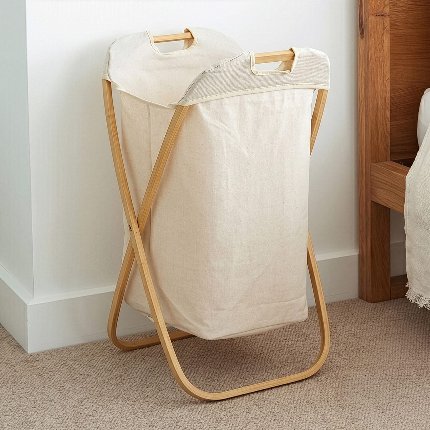 Bamboo Foldable Laundry Hamper