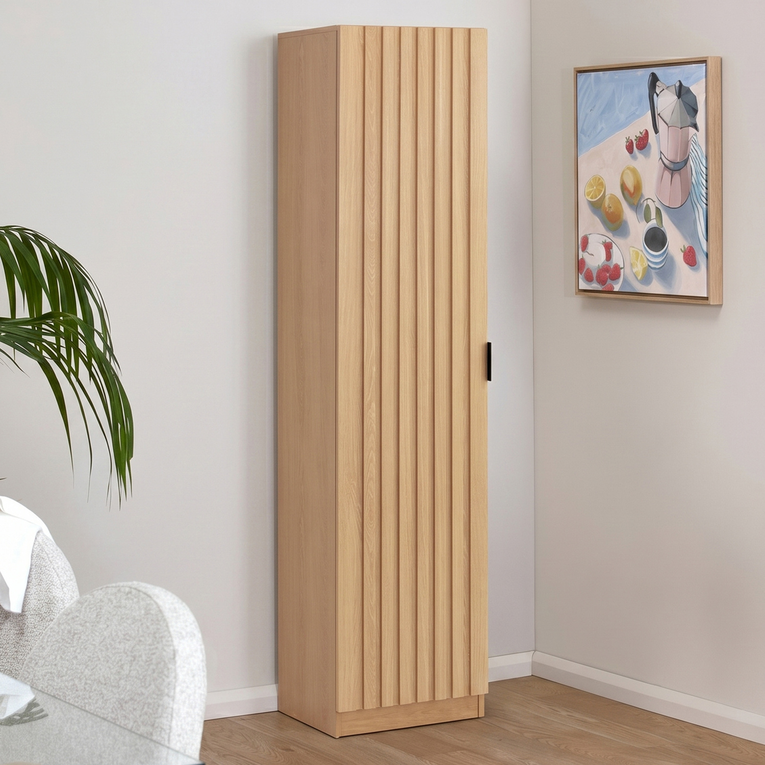 Hatty Slatted 1 Door Cupboard