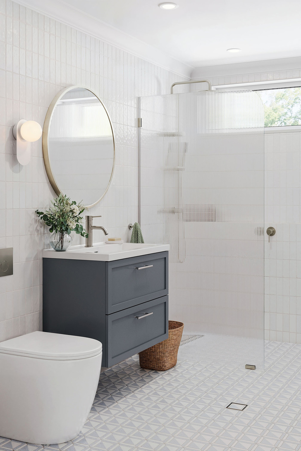 Dunes 800mm Wall Hung Single Vanity with Integrated Basin