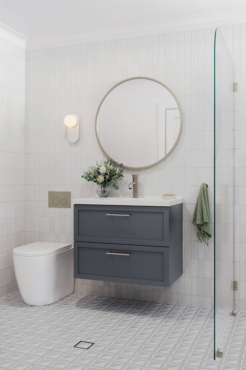 Dunes 800mm Wall Hung Single Vanity with Integrated Basin
