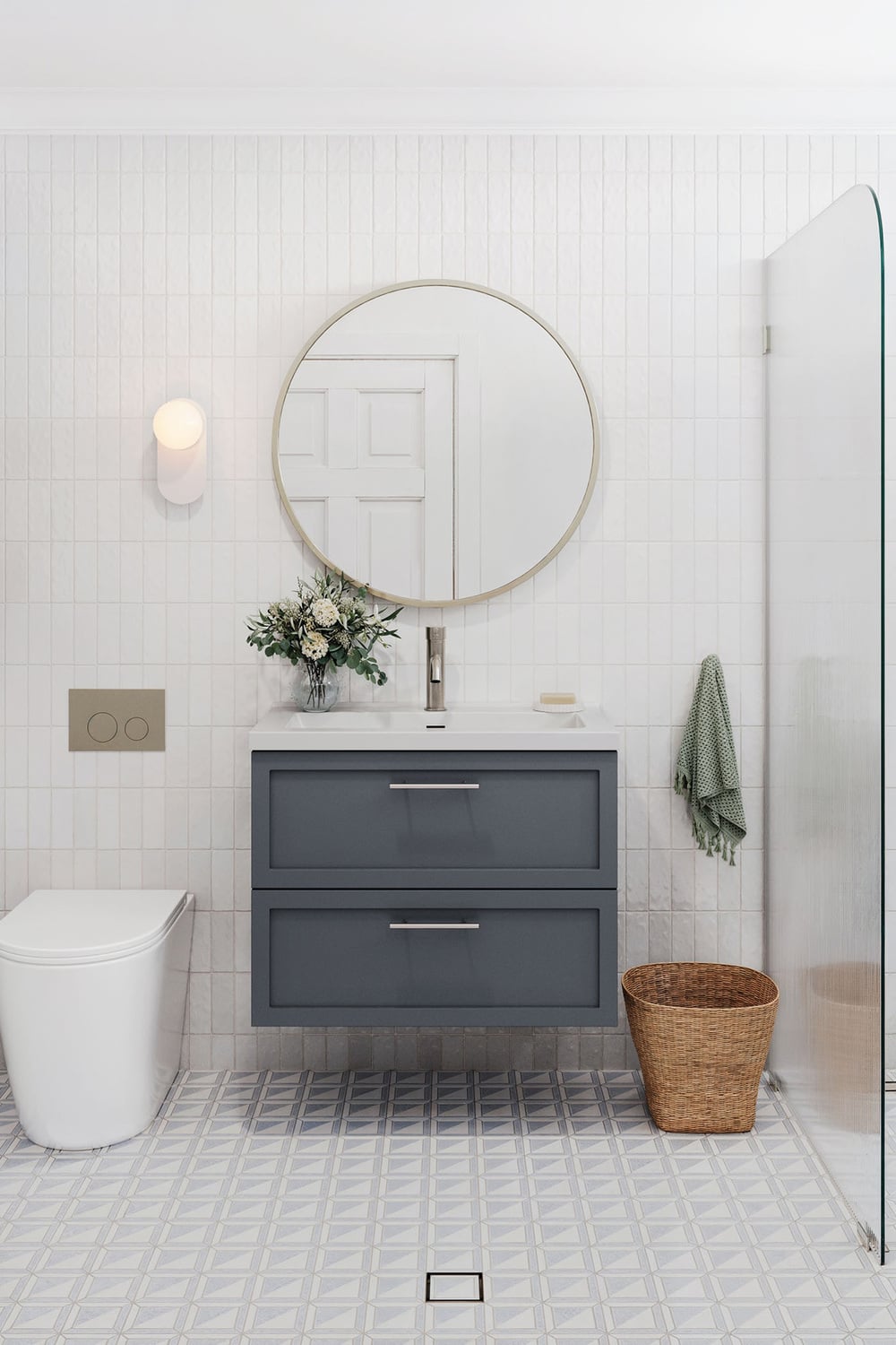 Dunes 800mm Wall Hung Single Vanity with Integrated Basin