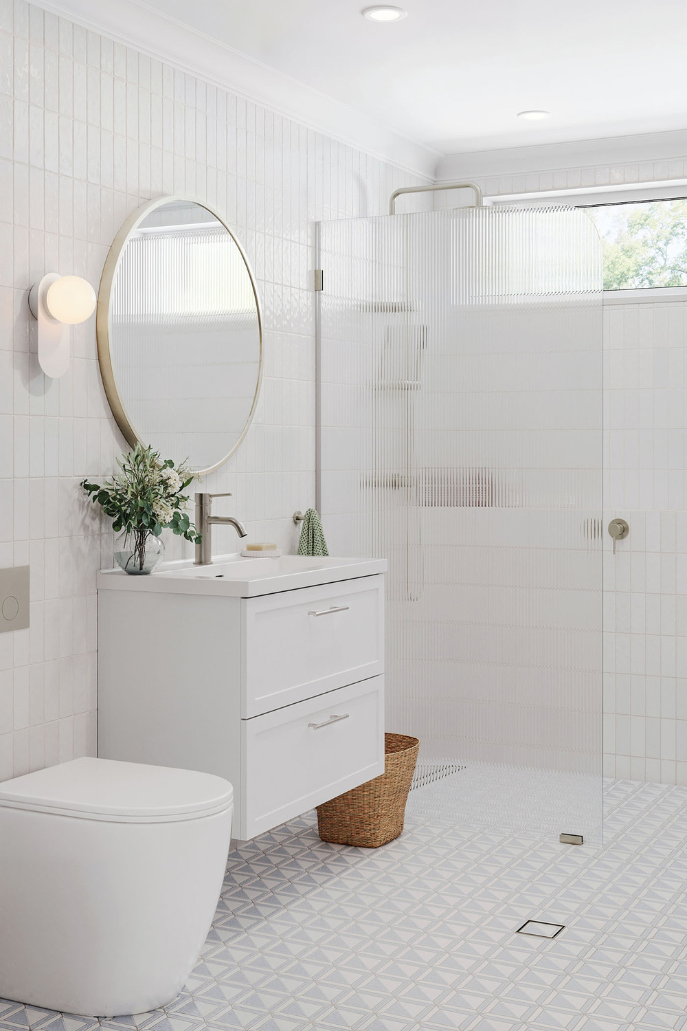 Dunes 800mm Wall Hung Single Vanity with Integrated Basin