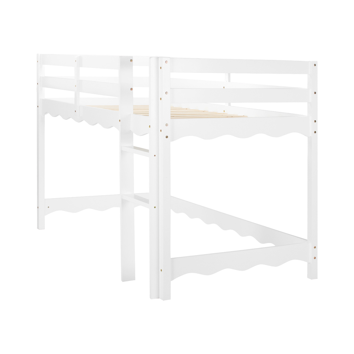 Wavy Pine Wood Loft Bed