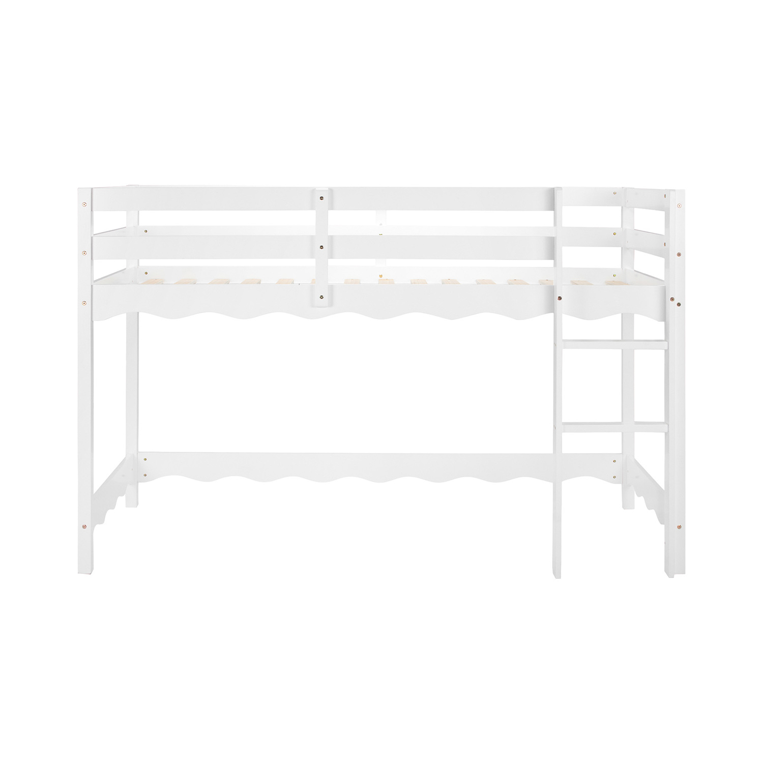 Wavy Pine Wood Loft Bed