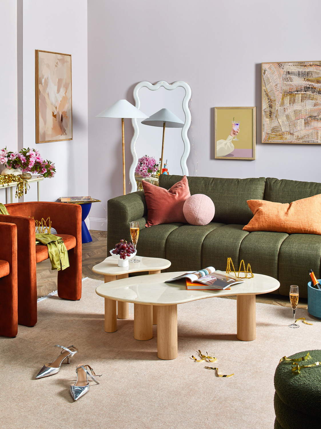Iggy Irregular Marble Coffee Table