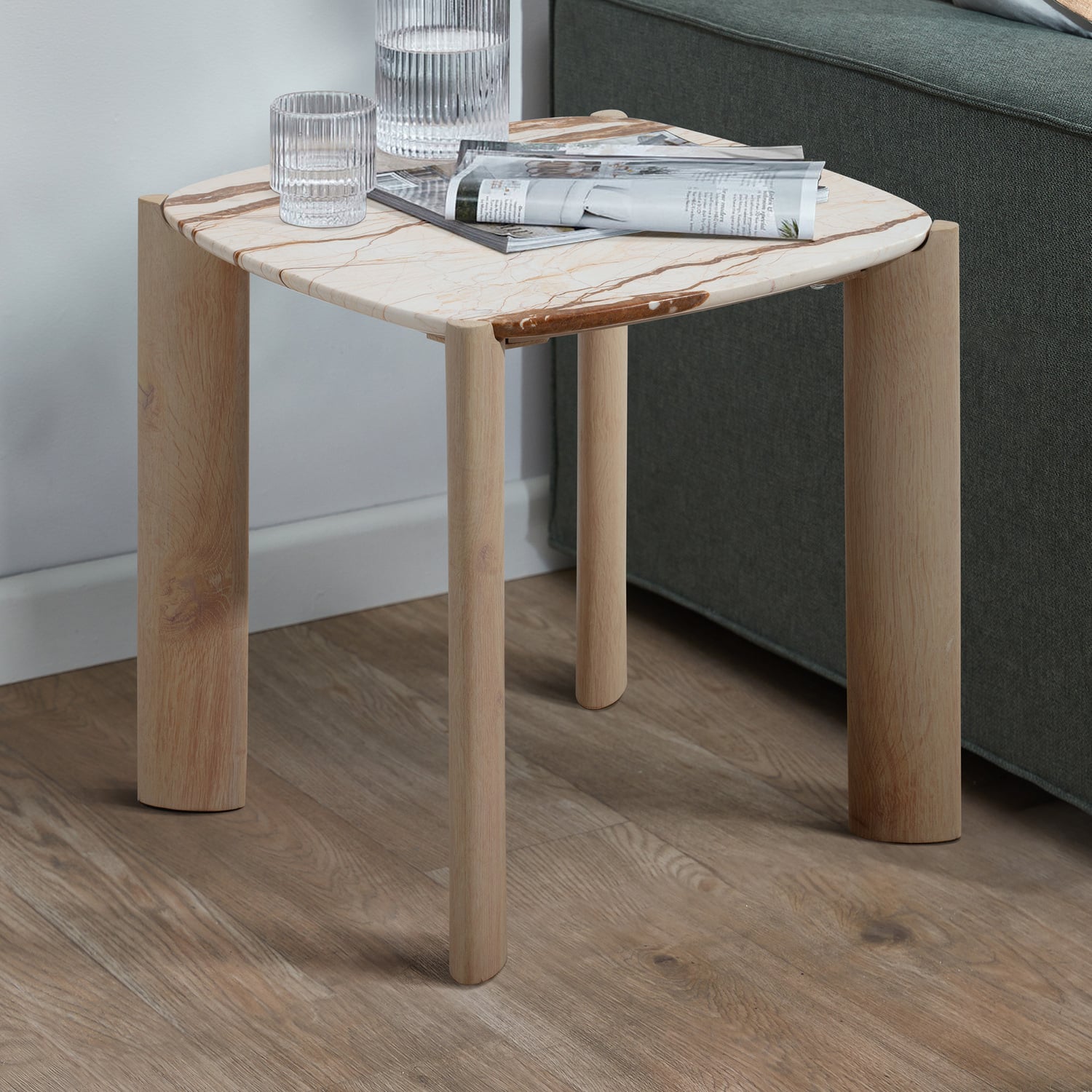 Marilyn Merlot Marble Side Table