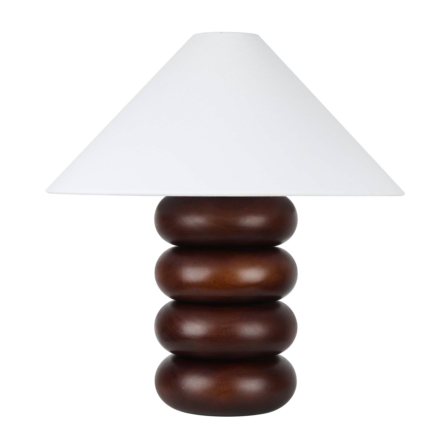Bodhi Stacked Rubberwood Table Lamp