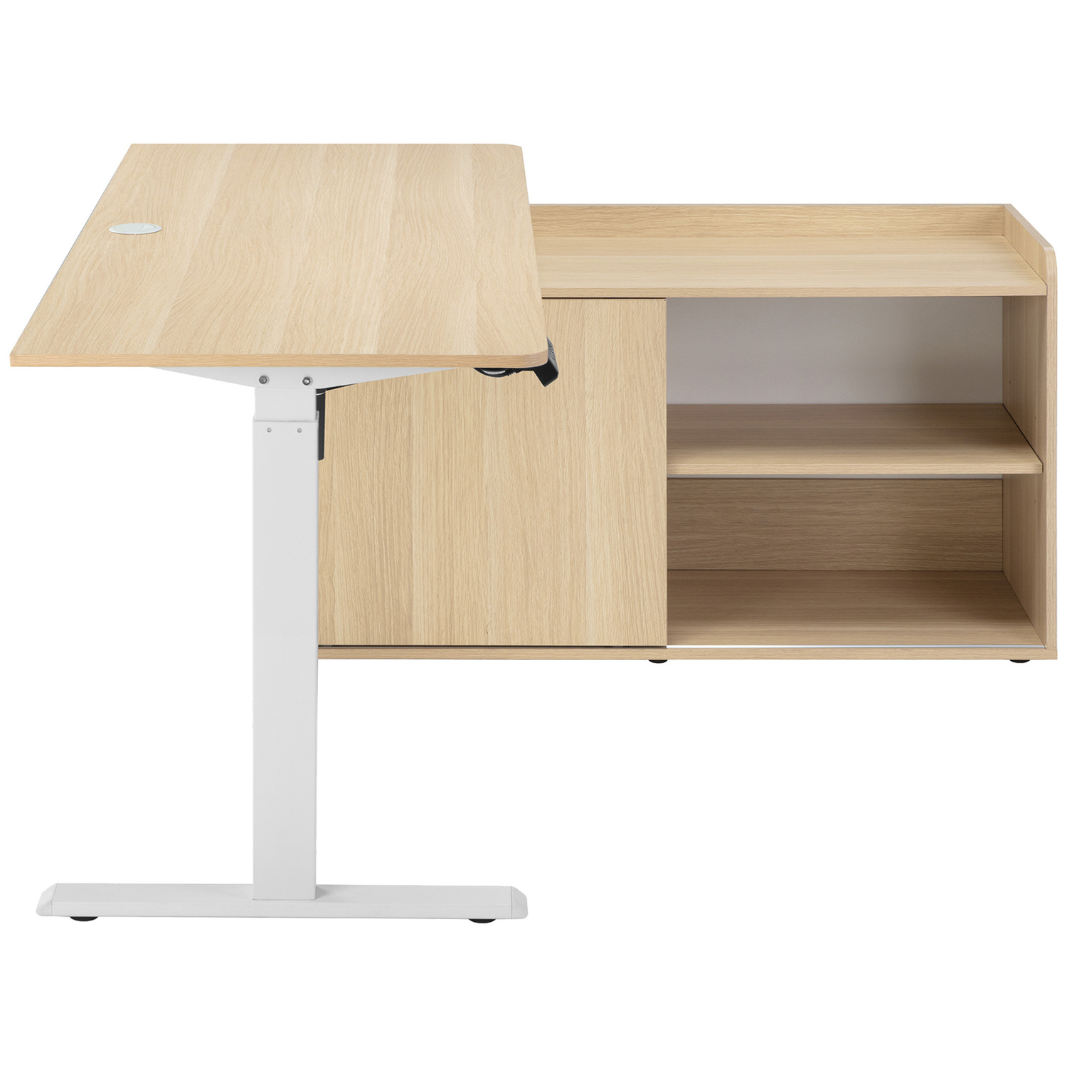 Ally Electric Sit & Stand Corner Desk & Matrix Office Chair Set