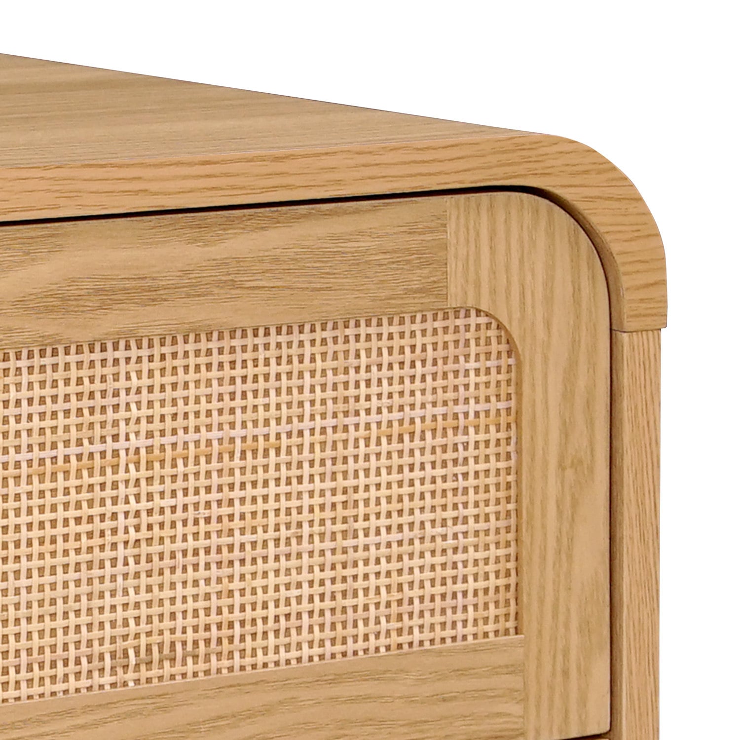 Maxine Curved Rattan 6 Drawer Chest