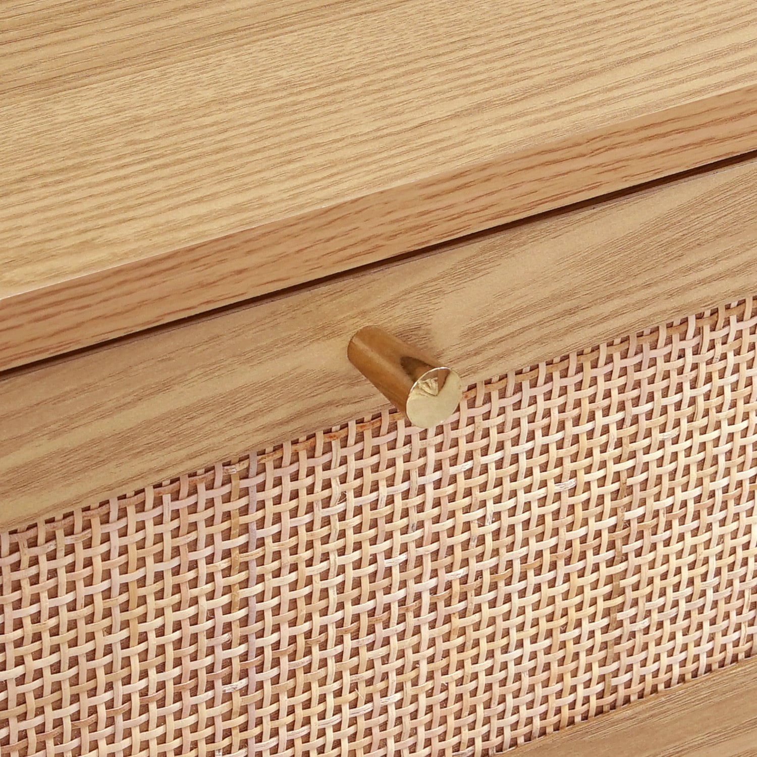 Maxine Curved Rattan 6 Drawer Chest