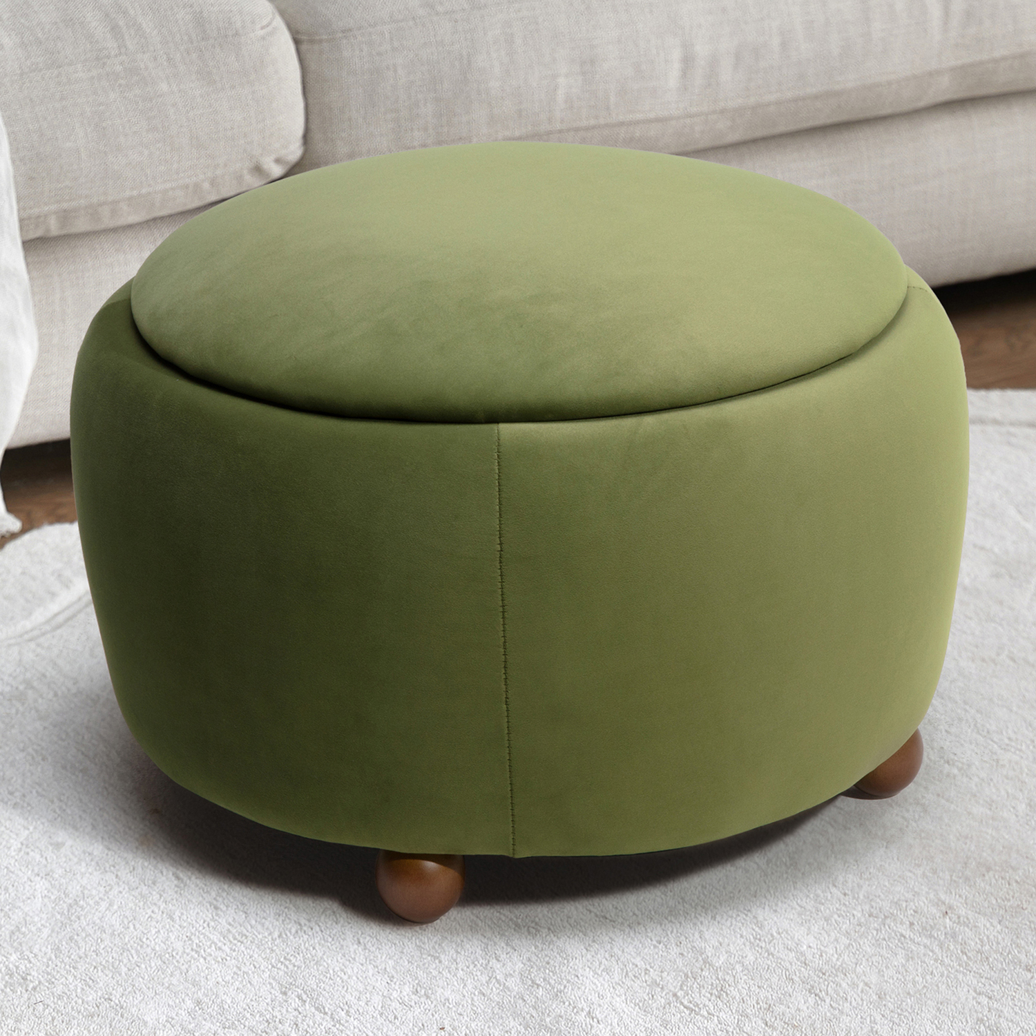 Tilly Velvet Storage Ottoman