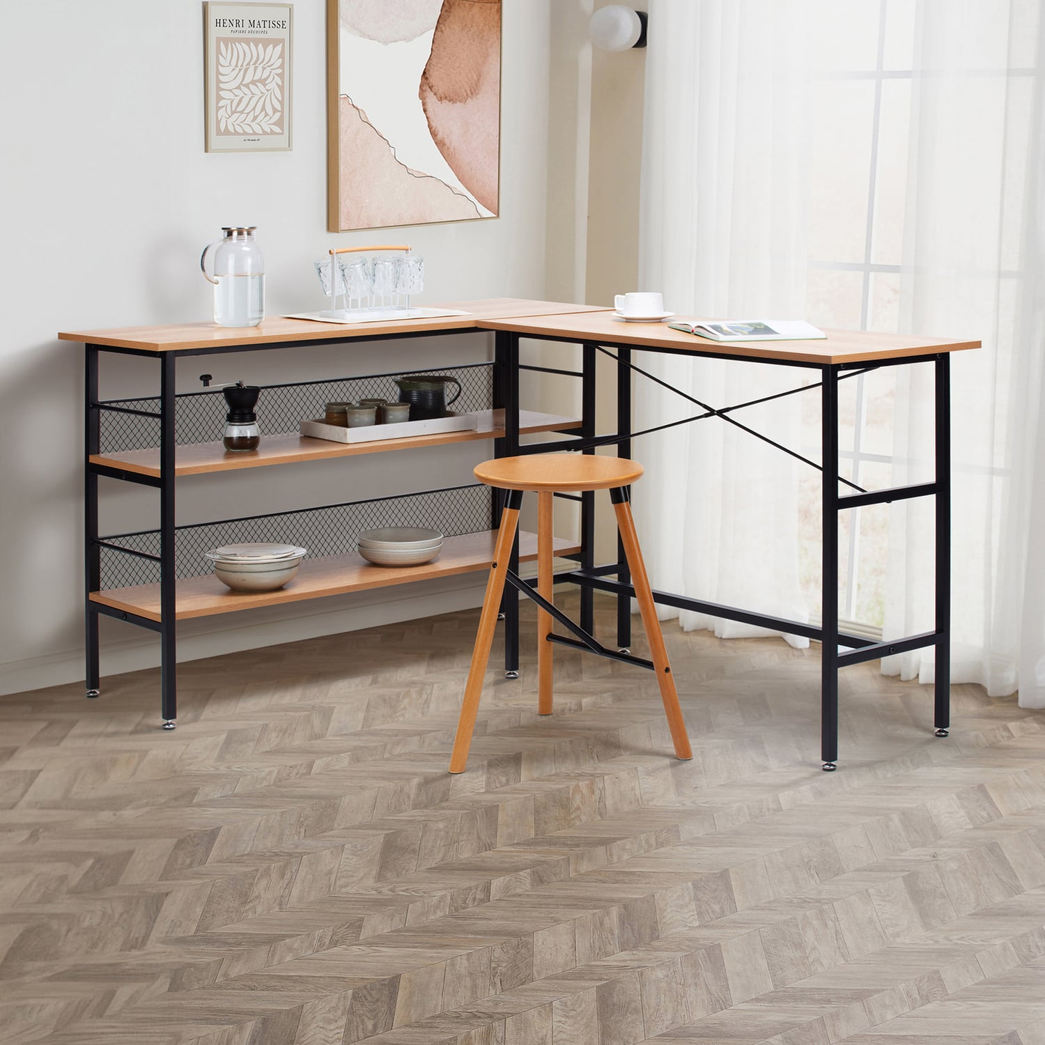 Obera Kitchen Island Bench with Storage