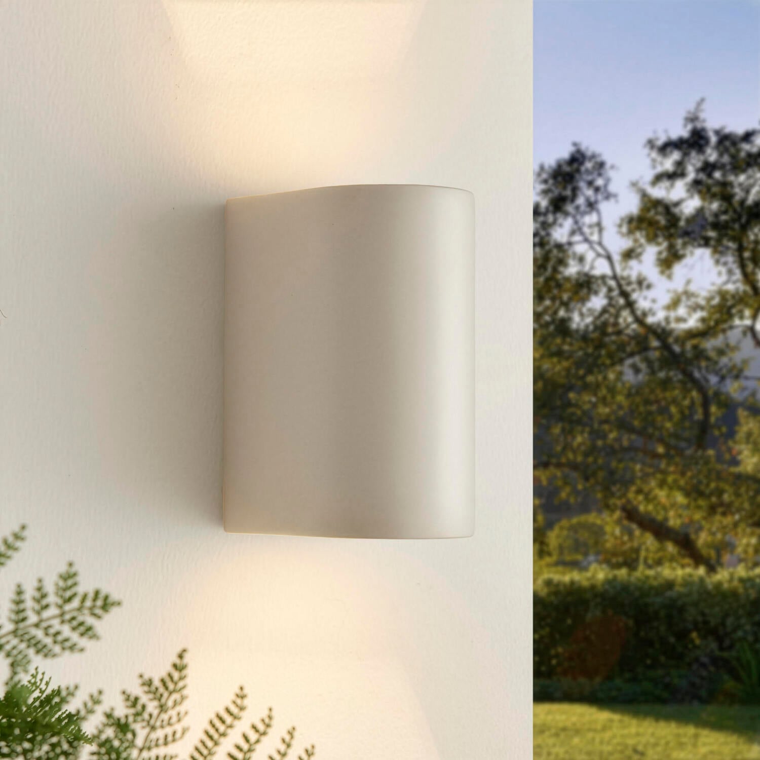 Haze Ceramic Outdoor Wall Light