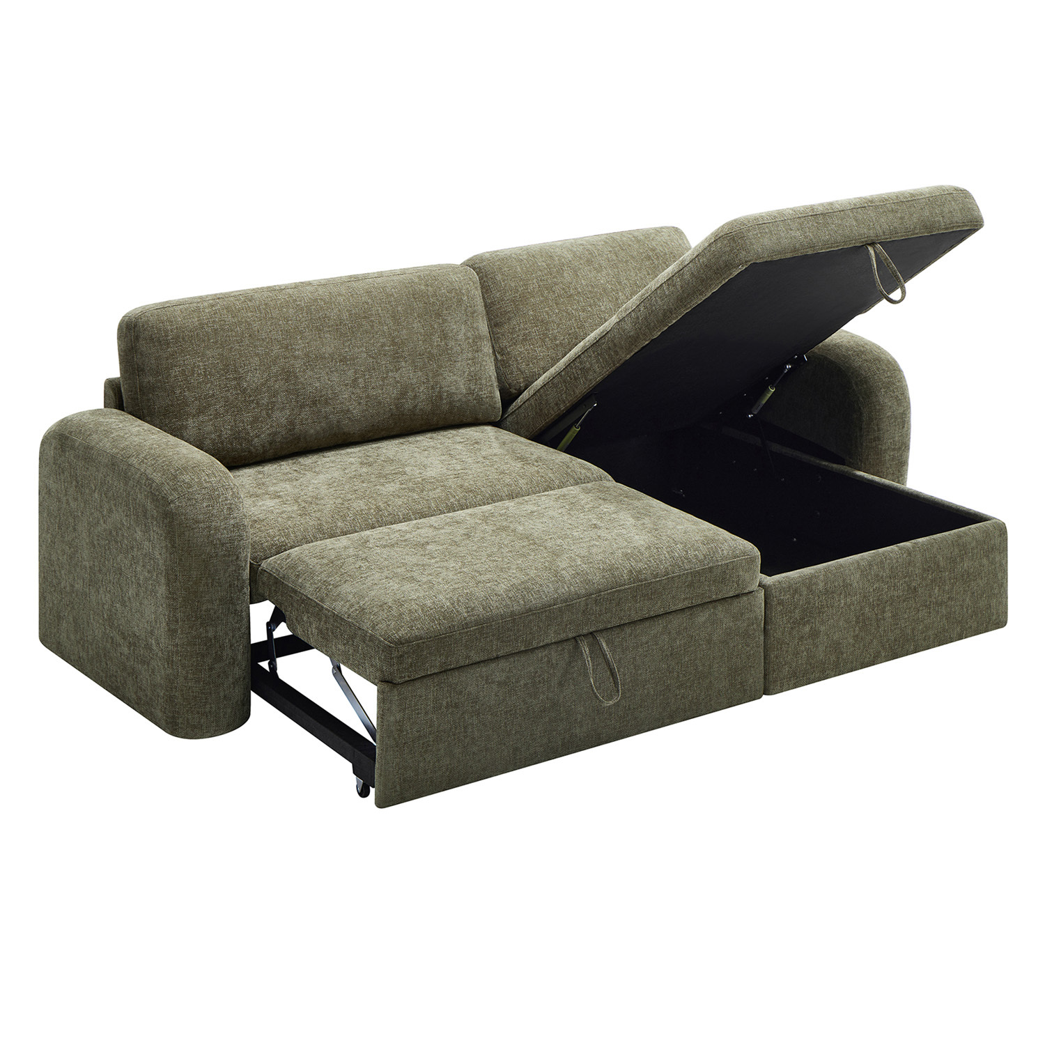 Maia 4 Seater Double Storage Sofa Bed with Reversible Chaise