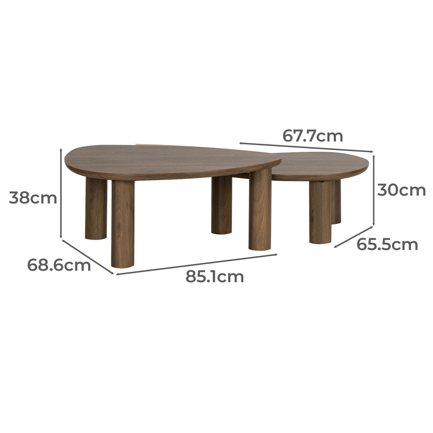 2 Piece Nolan Nesting Coffee Table Set