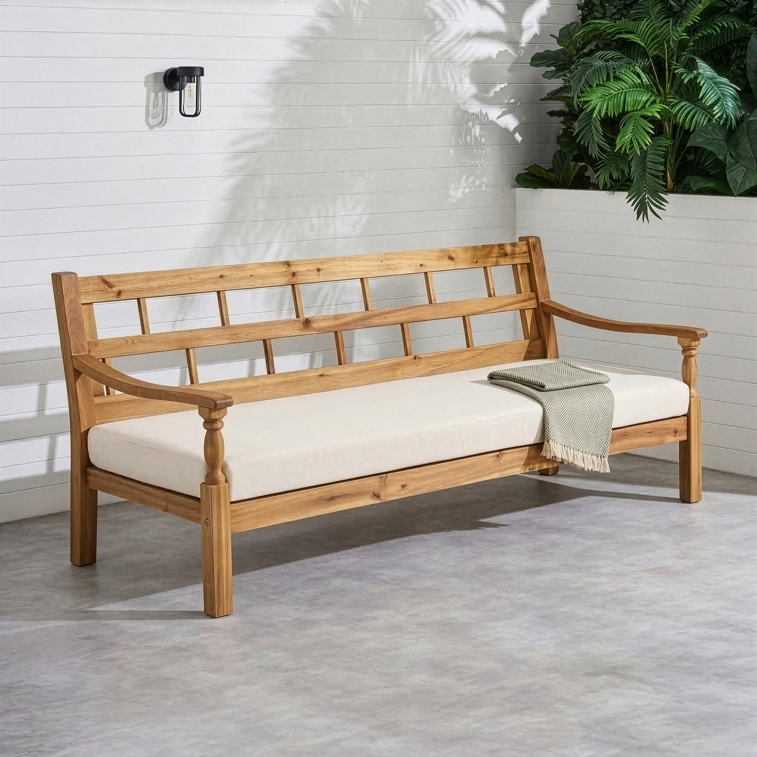 Ibiza Acacia Outdoor Daybed with Cushion