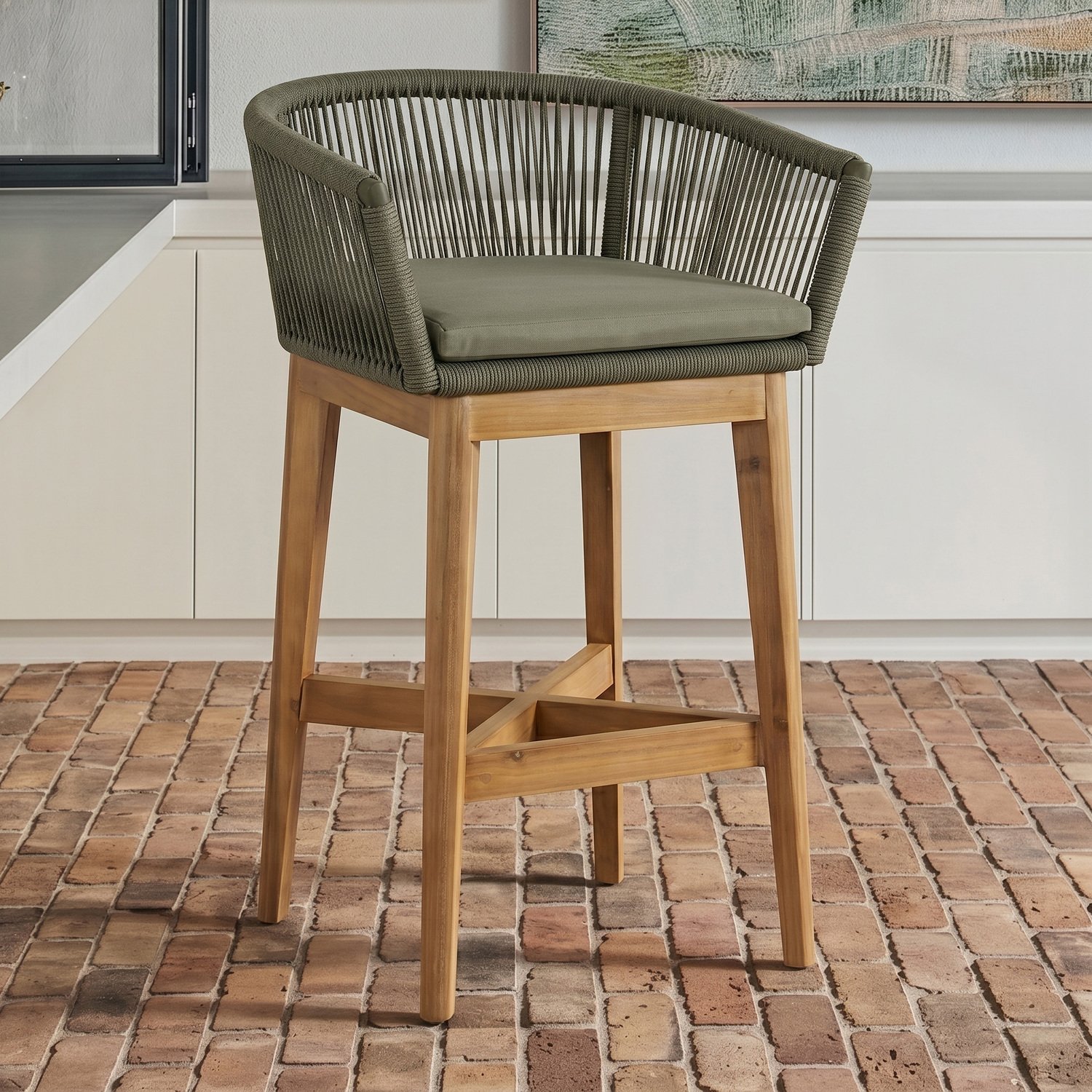 68.5cm Laguna Rope Outdoor Barstool