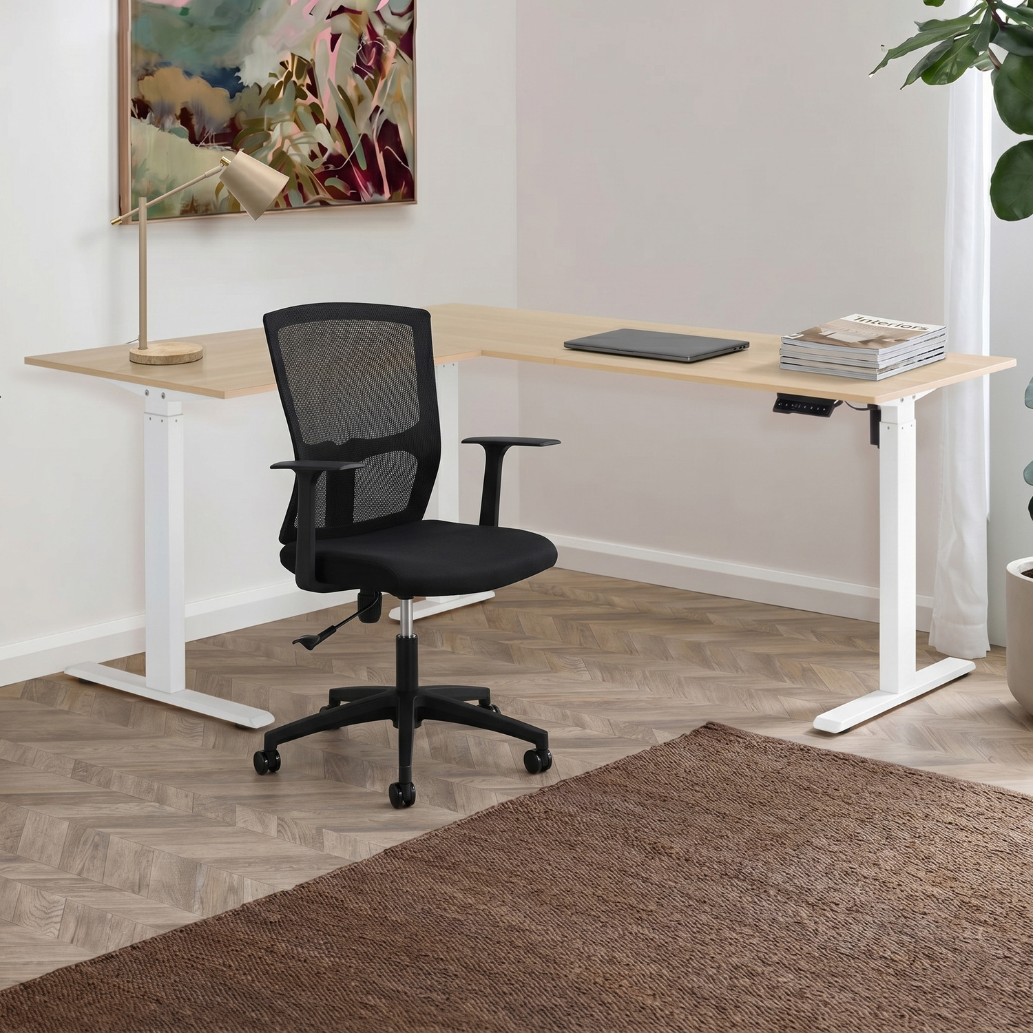Leo Electric Sit & Stand Corner Desk