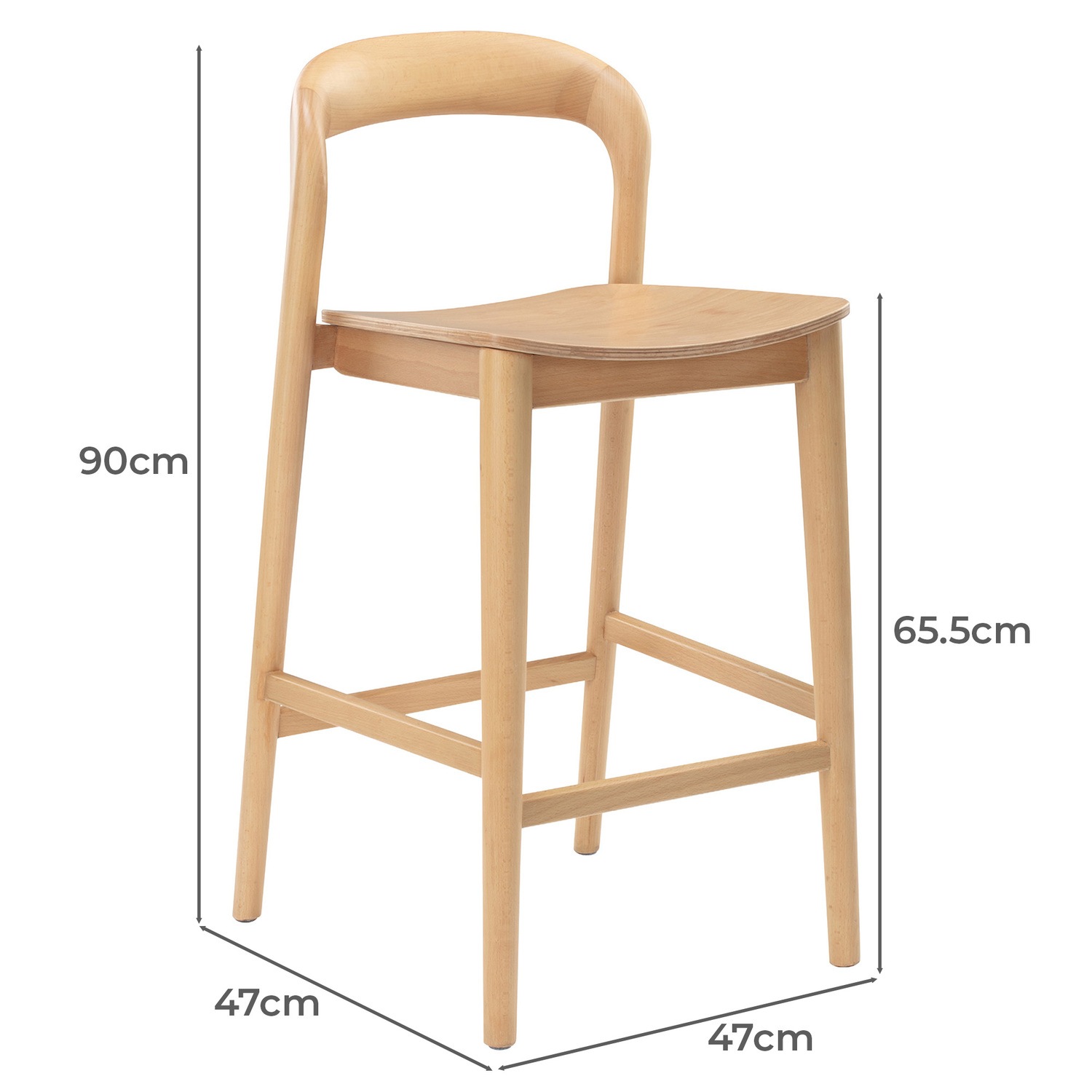65.5cm Monk Bar Stool