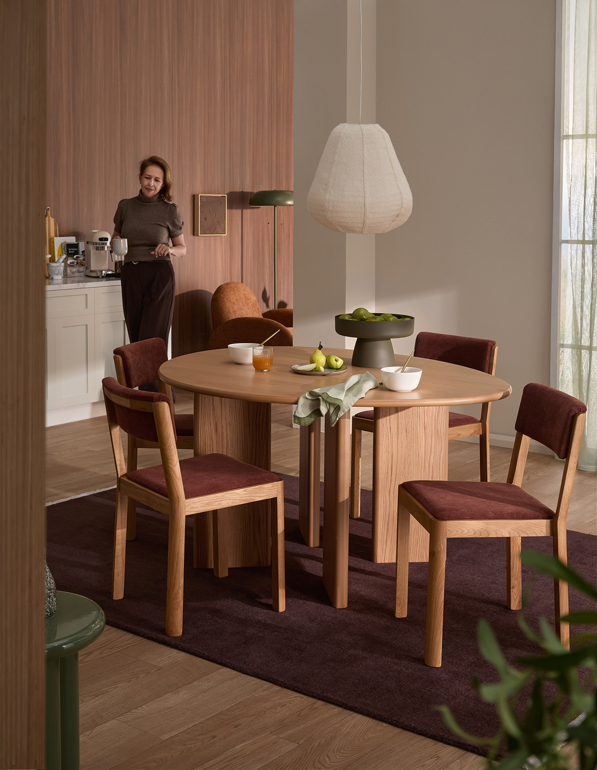 Alex Solid Oak Wood Dining Chairs
