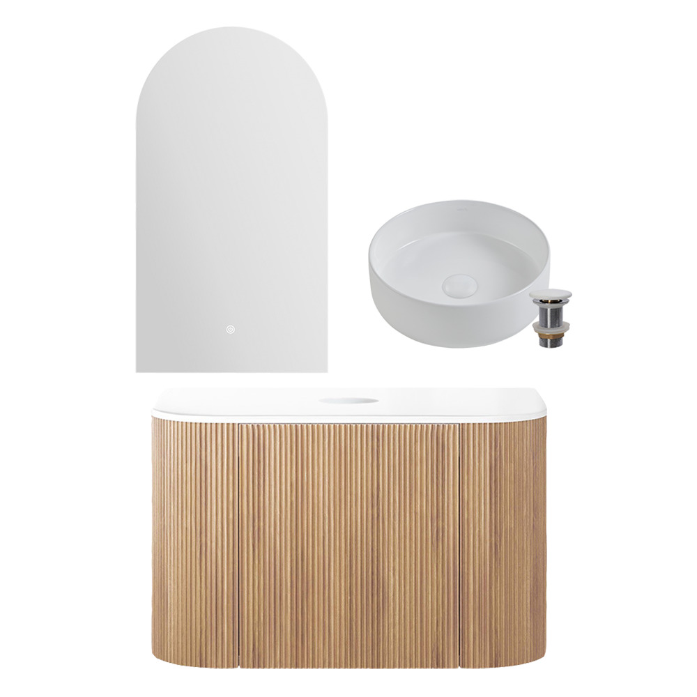 Nomad 750mm Vanity Package with Arch LED Mirror