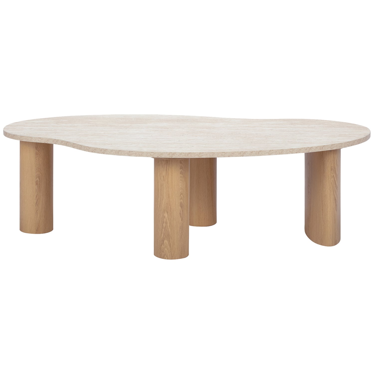 Nikki Travertine-Look Coffee Table