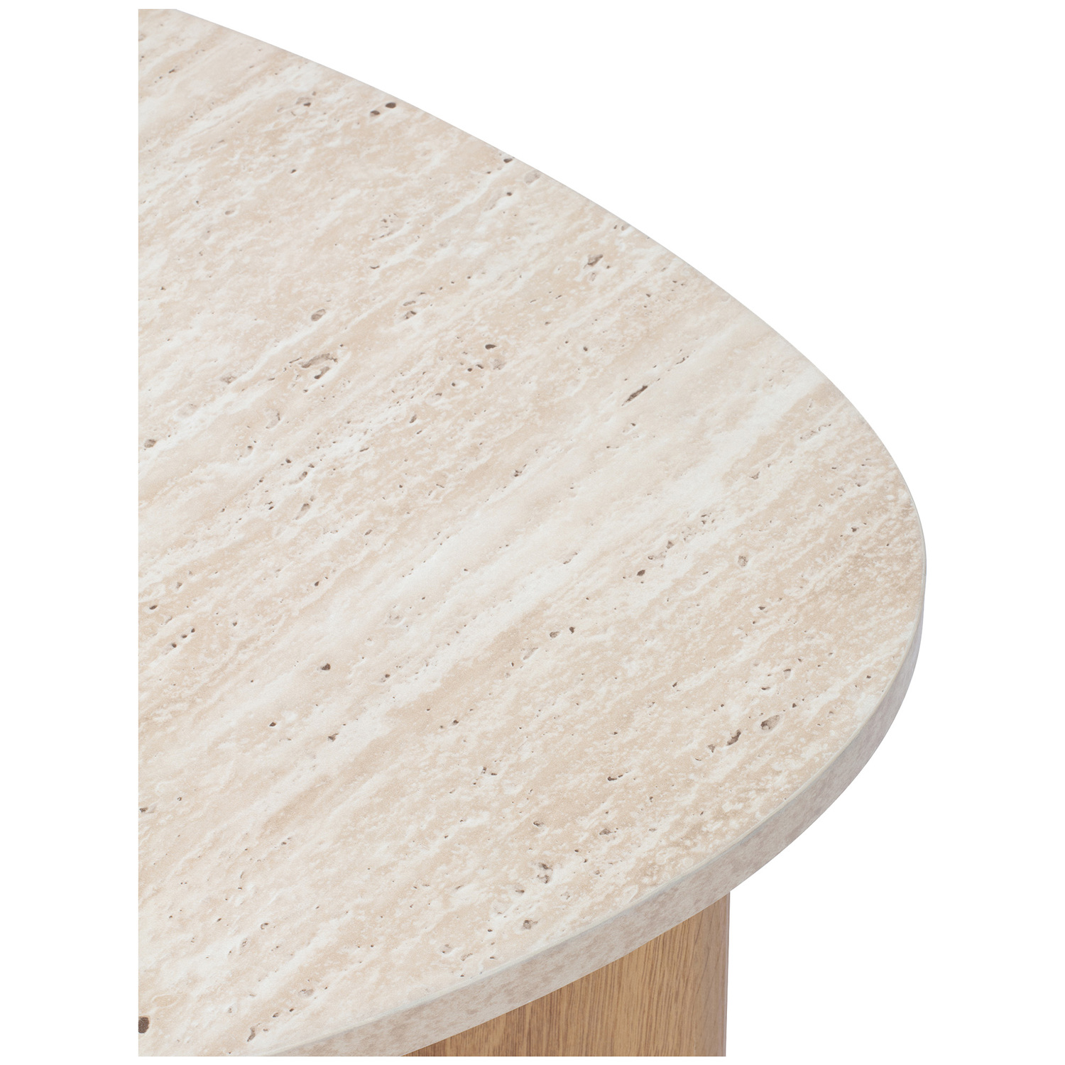 Nikki Travertine-Look Side Table