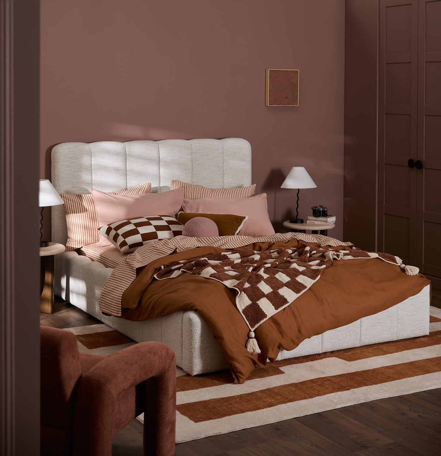 Natural Cora Boucle Bed