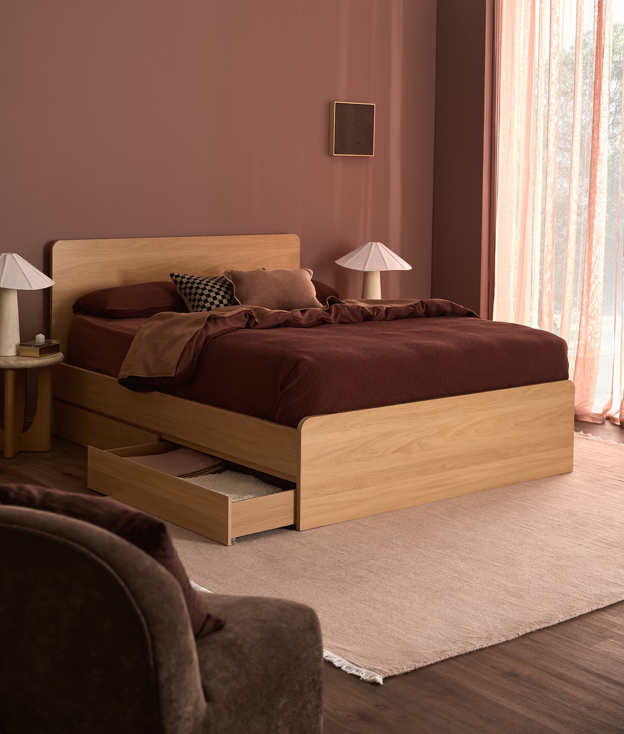 Meeka Bed Frame with Underbed Drawers