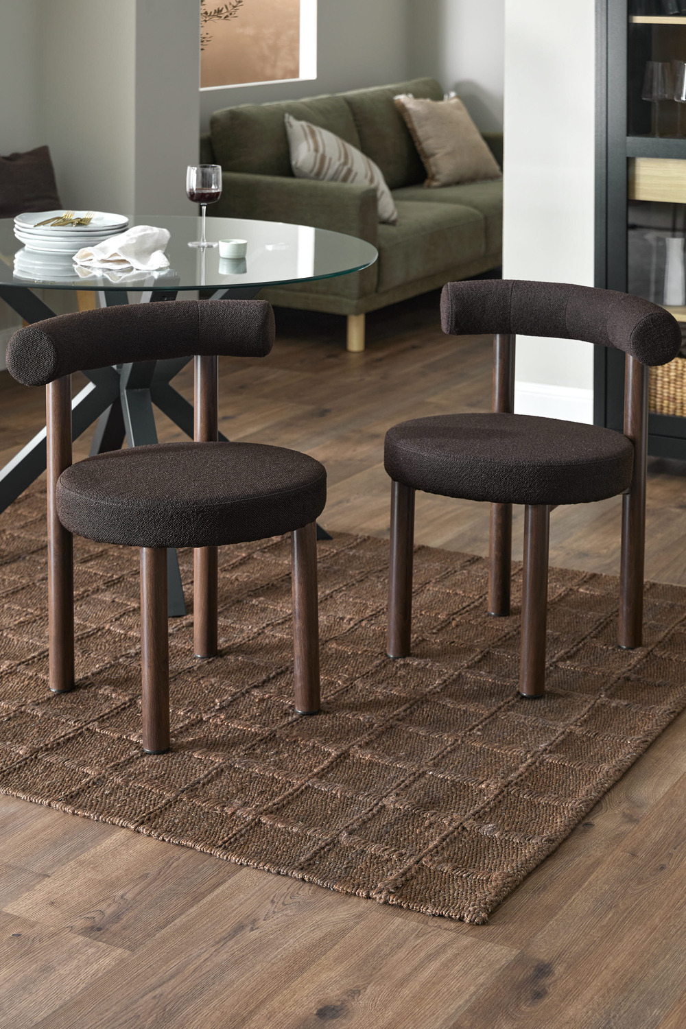 Charlie Glass Dining Table & Roselin Chair Set