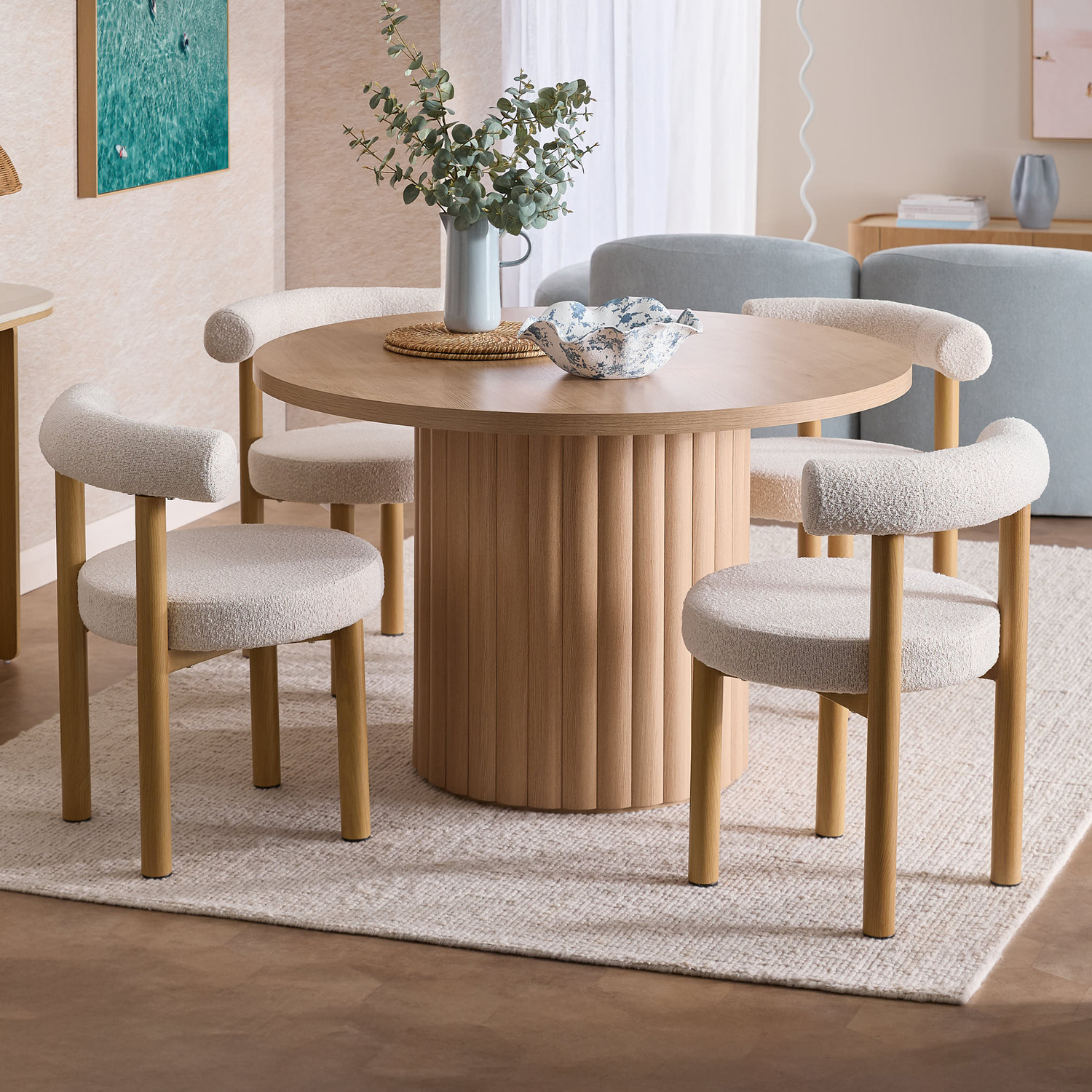 Roselin Boucle Dining Chairs
