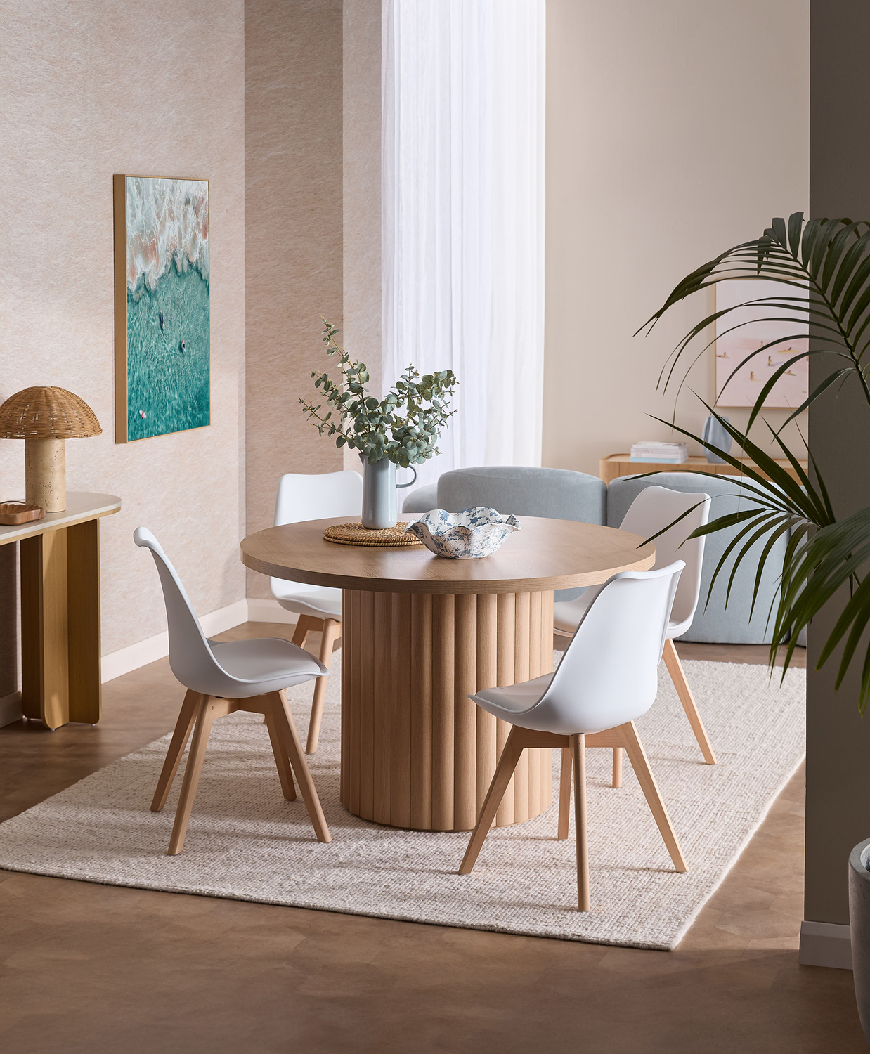 Nova Beech & Faux Leather Dining Chairs